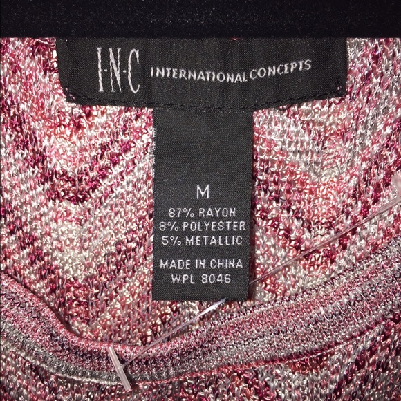 INC metallic thread top. Very pretty color! - Picture 3 of 3