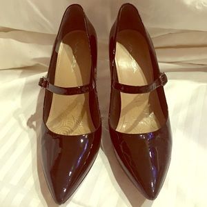 Via Spiga black patent leather heels