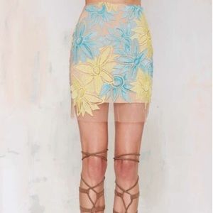 For Love and Lemons Wild Flower Embroidered Skirt