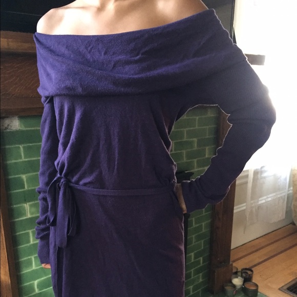 Purple Max Studio Sweater Dress