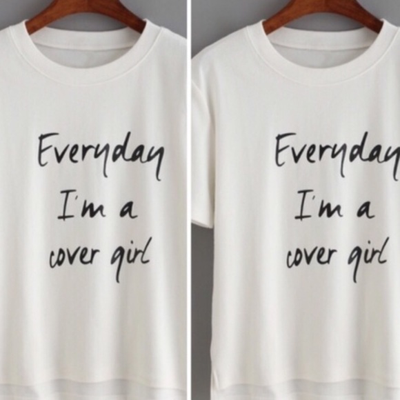 2 "COVER GIRL" T SHIRT/CROP💋🎁 - Picture 2 of 3
