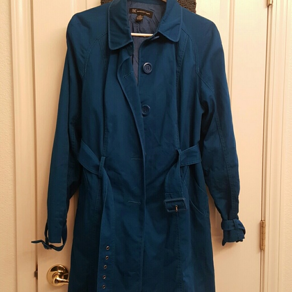 Blue trench coat