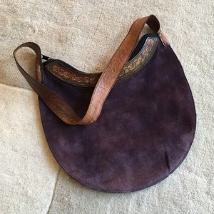❌SOLD❌Purple suede handmade bag