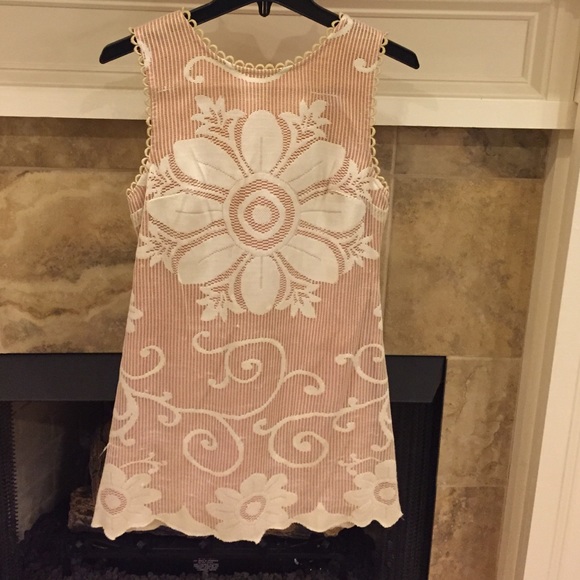 Free People New Romantics White/Apricot Dress