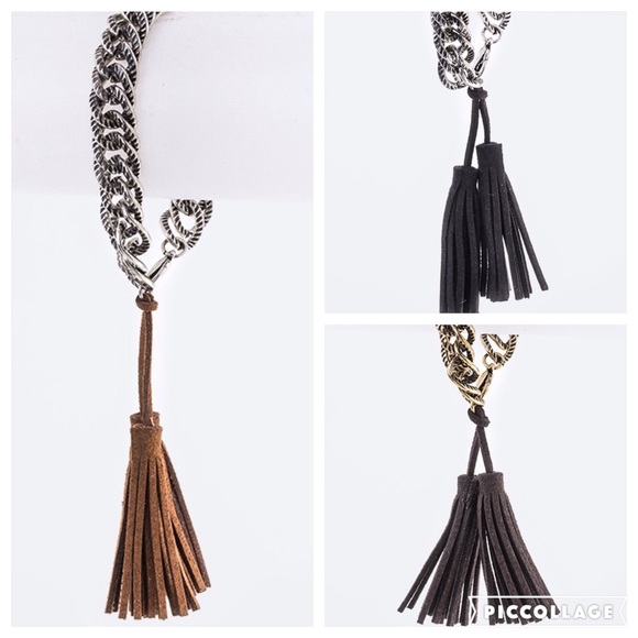 {one left} FIRM,The Tyra- Leather Tassel Bracelet - Picture 2 of 6