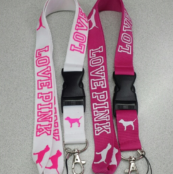 2 New Love Pink Lanyards