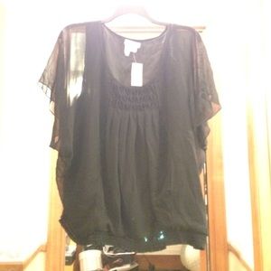 NWT 3X Coldwater Creek Celeste Chiffon Top