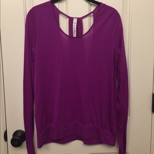 Alo Yoga long sleeve workout top purple