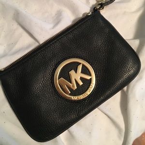 MK small black wristlet