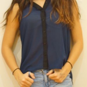 Blue and Black Muscle Tee - Sold