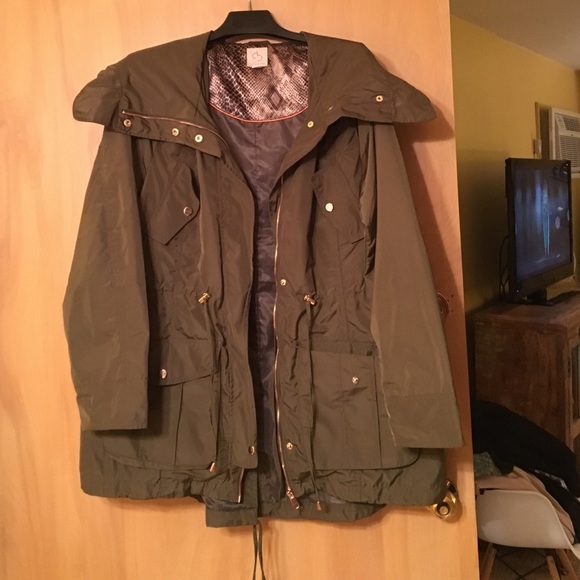 All weather jacket with gold detail