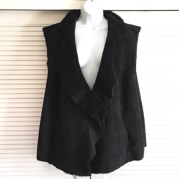 Faux Suede & Shearling Vest