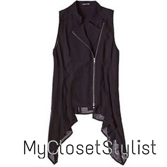 Eileen Fisher $300 Black Silk Asymmetrical Top! XS STUNNING GIFT - Picture 5 of 5