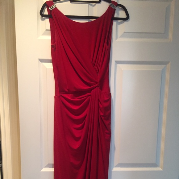 Red evening gown