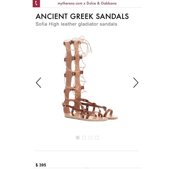 NWT: Ancient Greek Brown Leather Sandals - Picture 2 of 4