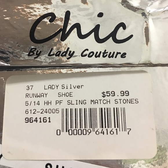 Chic by Lady Couture Silver Studded Heels - Picture 3 of 4