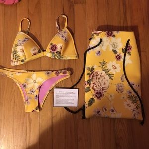 Authentic Triangl bikini set with bag