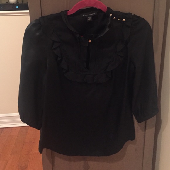 Banana Republic Black Silk Blouse