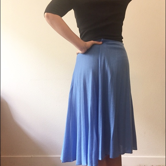 Vintage Pleated Flare Sweater Skirt - Picture 2 of 4
