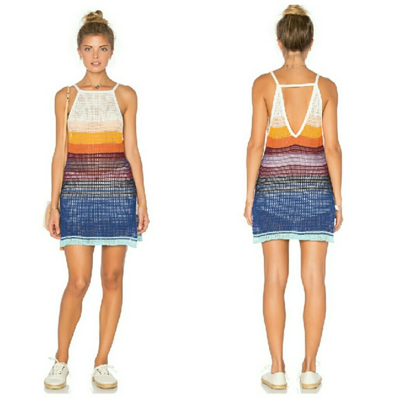 New! Free People Striped Sleeveless Tunic Tank Top - Picture 3 of 4