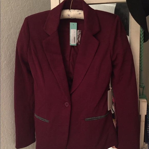 41Hawthorn Elbow Patch Blazer- Burgundy SOLD - Picture 1 of 3