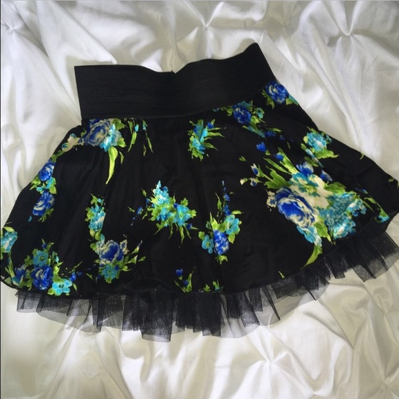 Layered floral skirt