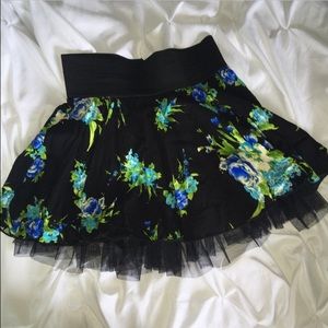 Layered floral skirt