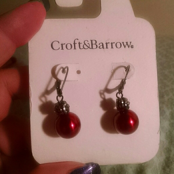 Croft & Barrow Jewelry - Red Ball Earrings - ornaments