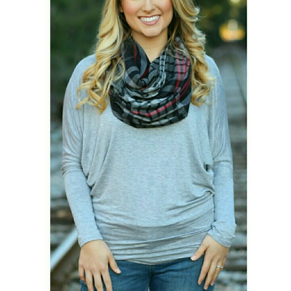 New Light Gray/Silver Long Sleeve Dolman