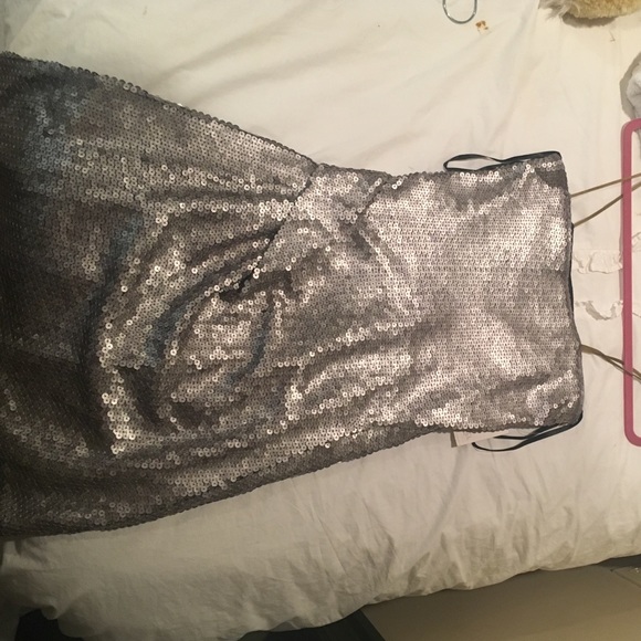 Silver sequined dress. Great fit. Never worn.