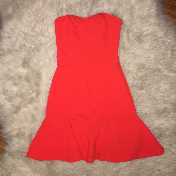 NWT Gianni Bini Orange Strapless Dress - Picture 2 of 3