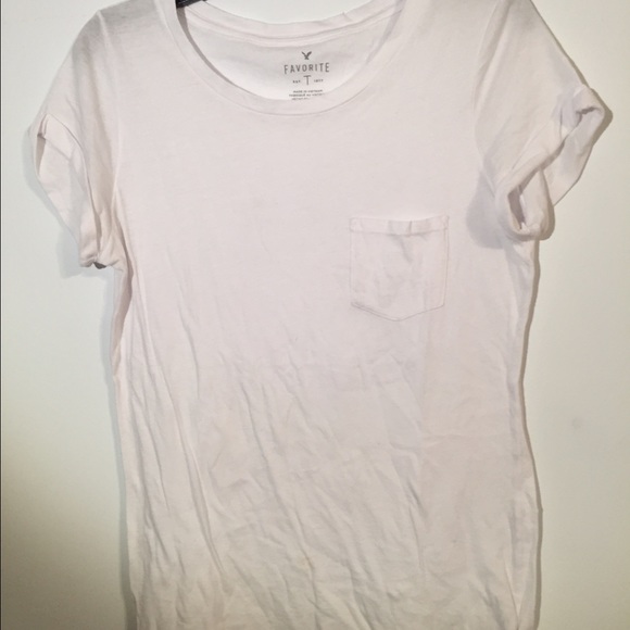 American Eagle basic white tee with pocket