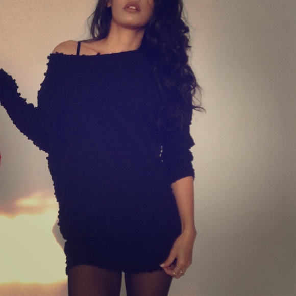 Nasty Gal black sweater dress