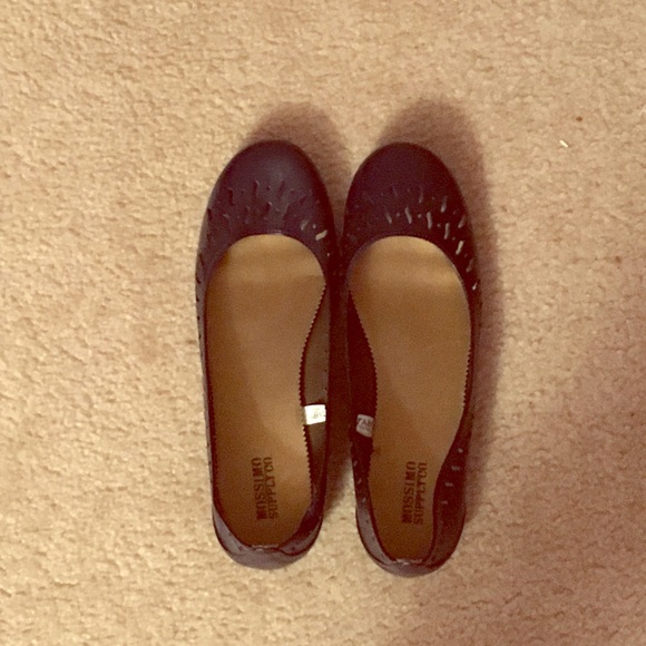 Blue, never worn, ballet flats