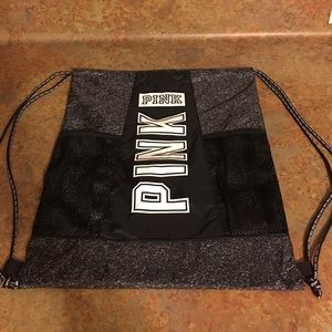 🎀PINK Grey and black drawstring bag🎀