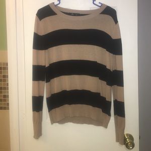 Forever 21 black and brown stripes sweater