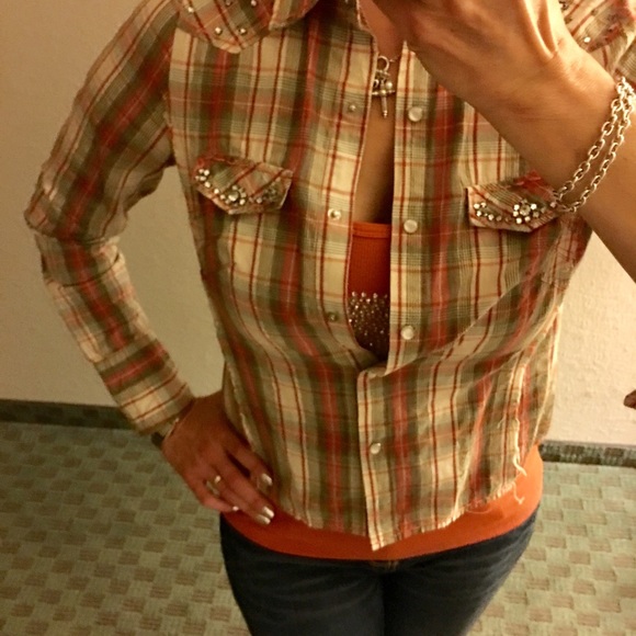 XXI Rhinestone cowgirl shirt