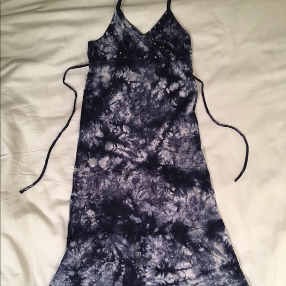 Navy Tie-Dye Kids' Maxi Dress