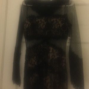 Black lace bodycon