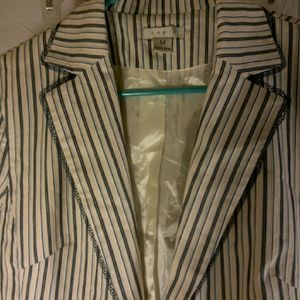 Lapis sz:M lined blue stripe suit jacket