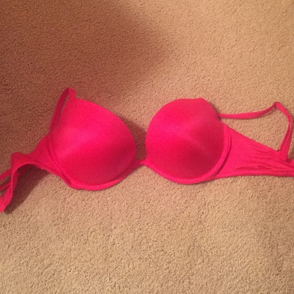 PINK heart breaker plunge push up bra 36D