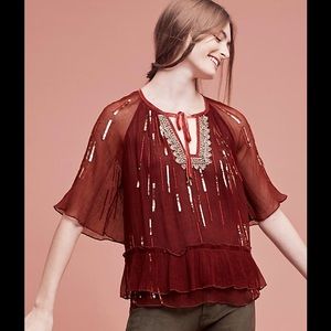 Anthropologie Floreat dress top for the holiday, L