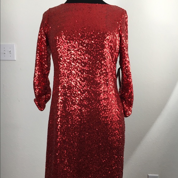vince red dress