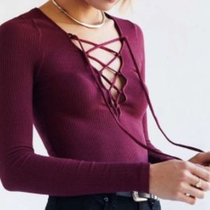 Project Social Tee X Urban Outfitters Lace Up Top