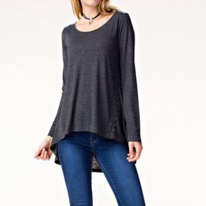 Long sleeve lace detail Top