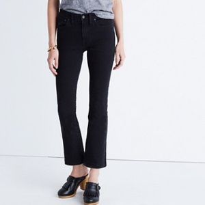 Madewell Demi boot fray bottom jeans black, 29.