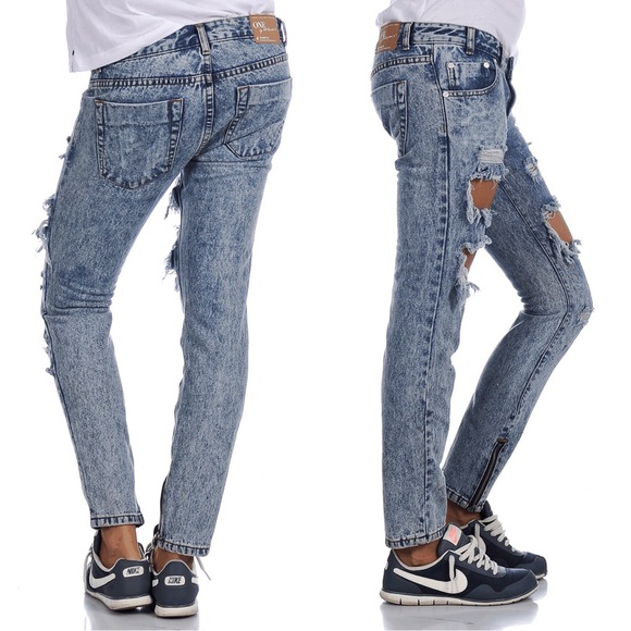 👖One Teaspoon Trashed Freebirds 1966 Stone Wash - Picture 2 of 2