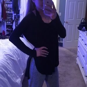 Free People Scoop Neck High Low Thermal Tunic