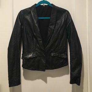 Free People Leather Blazer