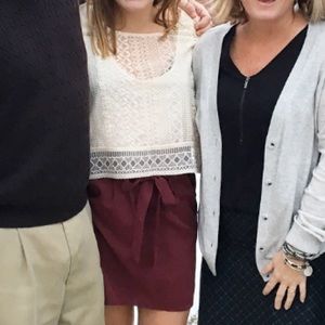 Cream long sleeve shirt